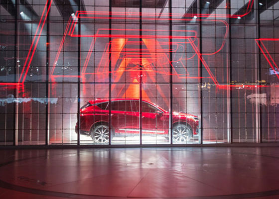 Hohe Helligkeit Indoor Outdoor SMD P2.84 P20 Vollfarb-Videowand-Glas-LED-Mesh