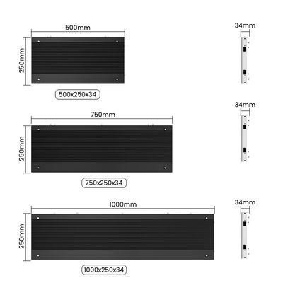 Aluminiumschrank Innenbereich LED-Bildschirm P1.56 P1.95 P2.5 P2.6 P2.9 P3.91, 500x250/750x250/1000x250 mm für Ausstellungen und Einzelhandelsdisplay