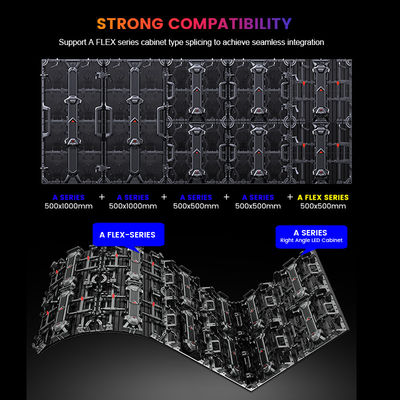 P3.91 LED-Bildschirm zur Bühnenmiete mit 50/60 Hz Bildwechselfrequenz und 800 cd/m2 Helligkeit