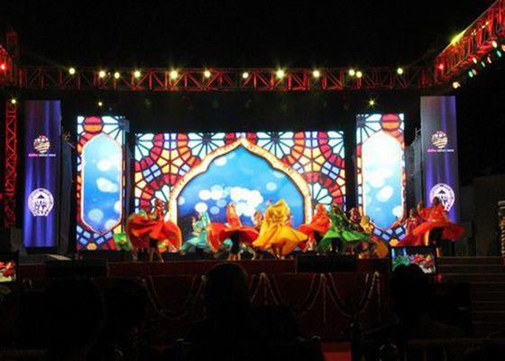 SMD-Vorhang P4 farbenreiche LED-Anzeigen-wasserdichte Werbungs-Video-Innenwand